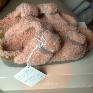 Birkenstock arizona big buckle sherling slide sandel